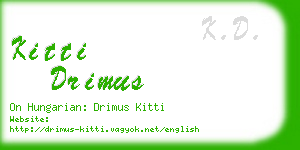 kitti drimus business card